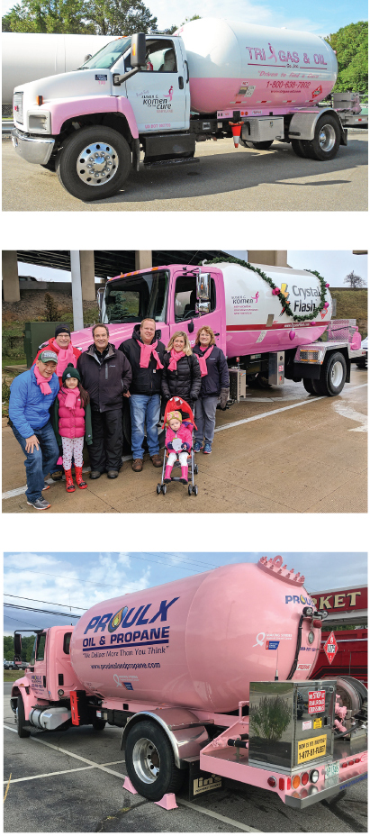 Hundreds of Pink Propane Trucks Make Deliveries to raise funds for breast cancer research