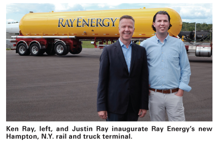 Ray Energy Opens 21-acre propane rail and LPG truck terminal in Hampton, N.Y. 10-2018