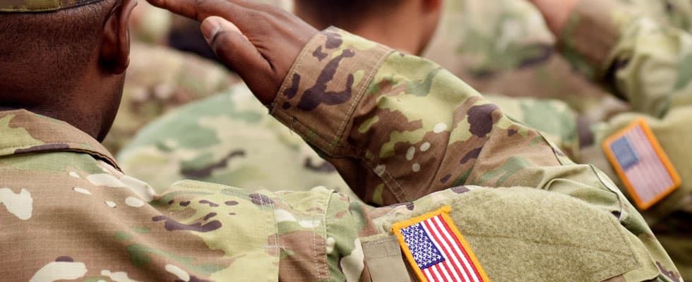 U.S. Soldiers Saluting