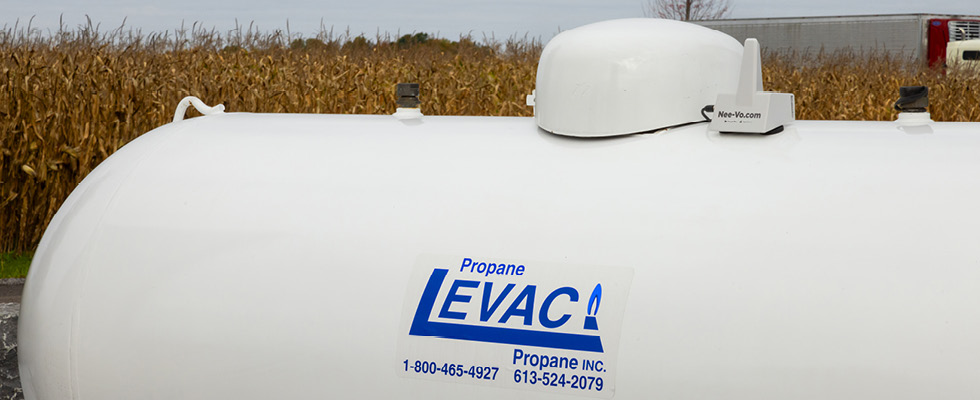 A propane tank