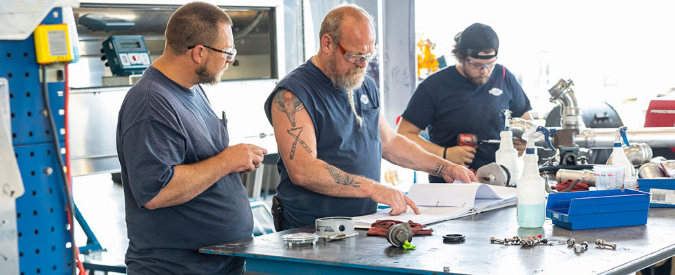 A team working together on a project